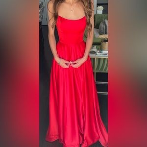 Prom Dress Beautiful Full Skirt Red Dress